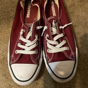 Dark red converse